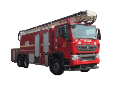 重汽豪沃 16方 舉高噴射消防車(圖1) 重汽豪沃 16方 舉高噴射消防車(圖3)